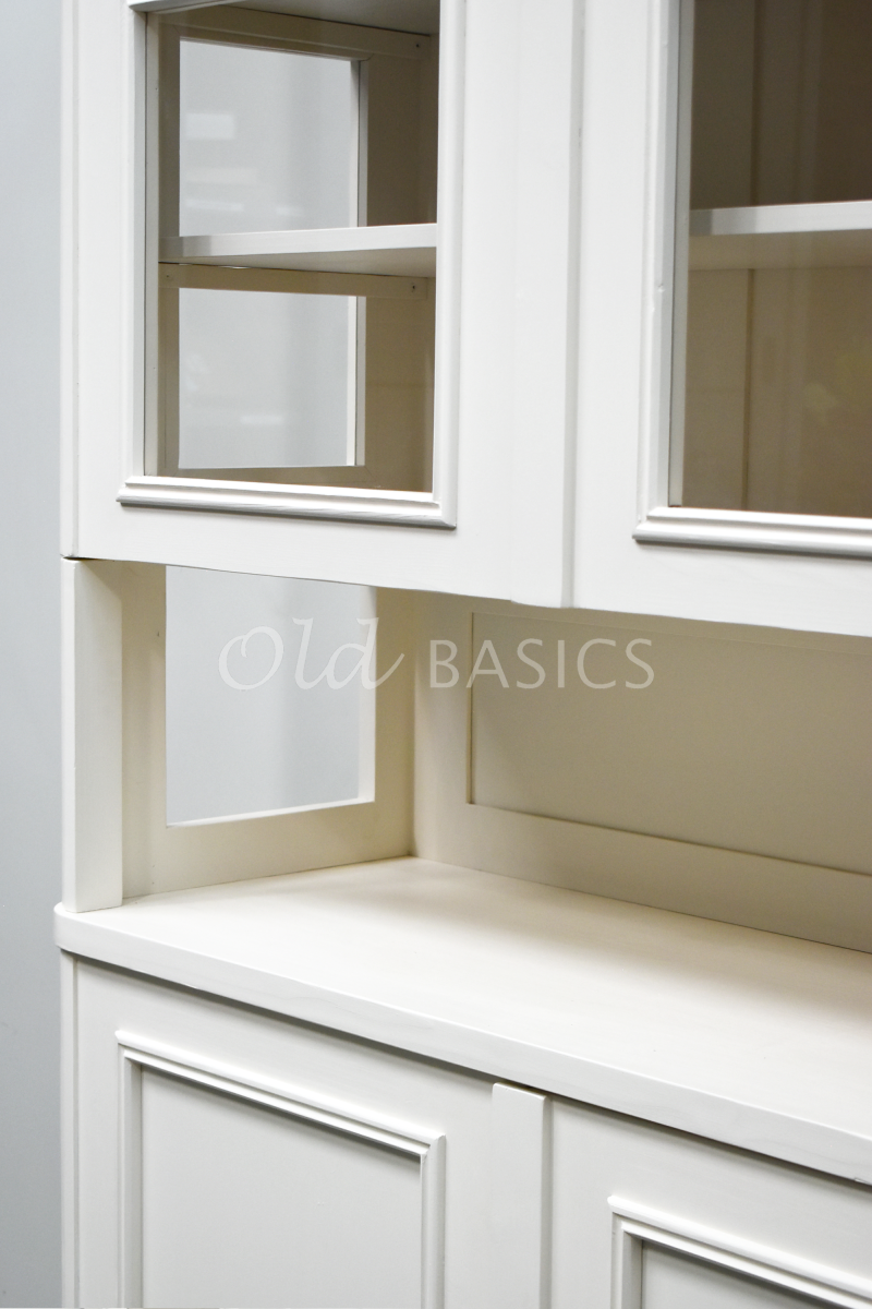 Detail van Buffetkast Amiens  LED, 3 deuren, RAL9001, crème, wit, materiaal hout